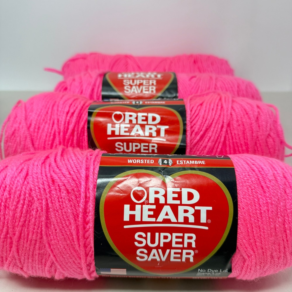 Red Heart Super Saver Yarn - Hot Pink